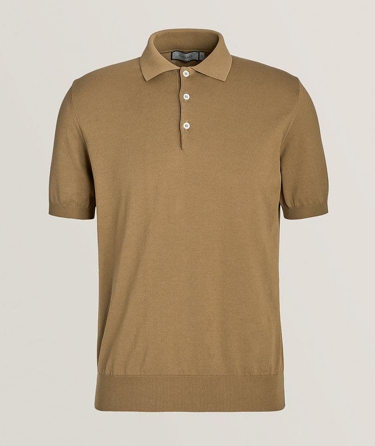 Solid Cotton Knit Polo image 0