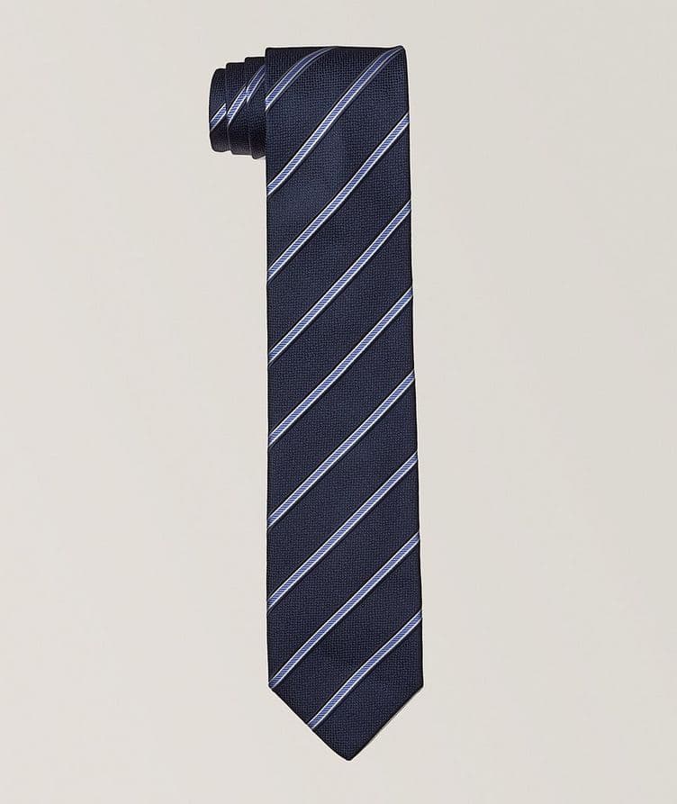 Striped Silk Tie image 0