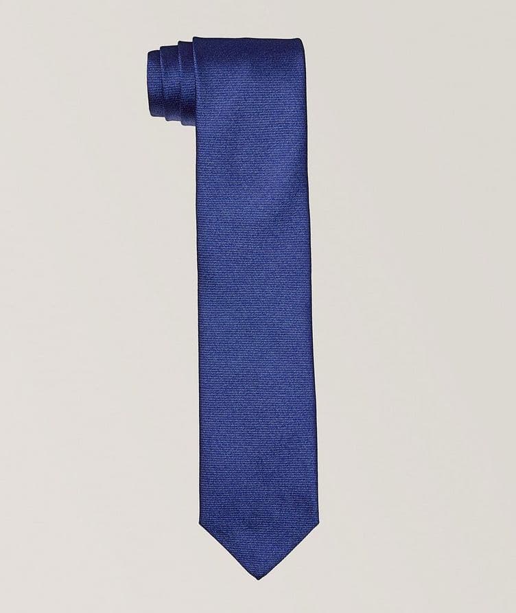 Micro Geometric Silk Tie image 0