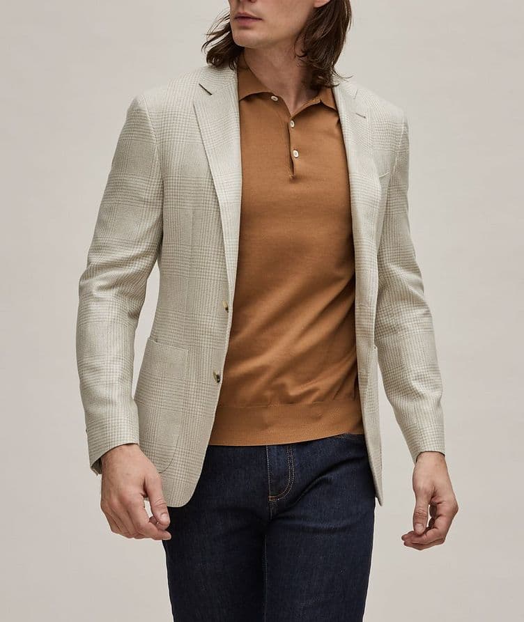 Kei Glen Check Silk Sport Jacket image 1