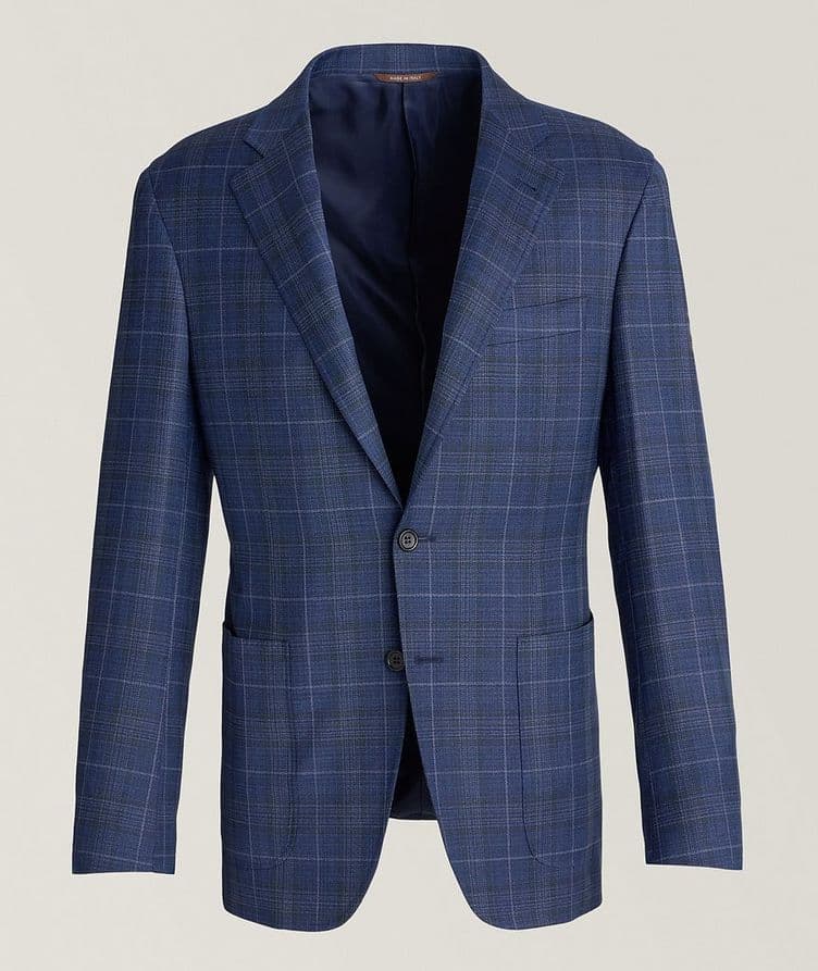 Kei Windowpane Stretch-Wool Sport Jacket  image 0