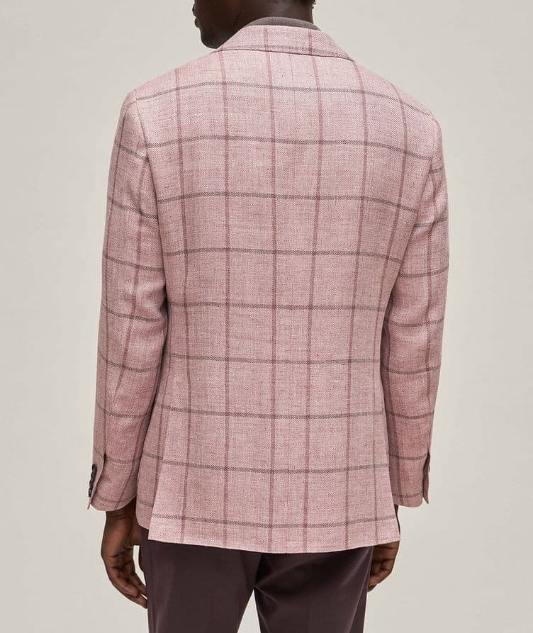 Kei Windowpane Linen-Wool Sport Jacket image 2