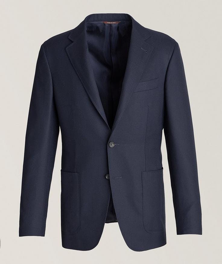 Canali Kei Textured Wool Sport Jacket