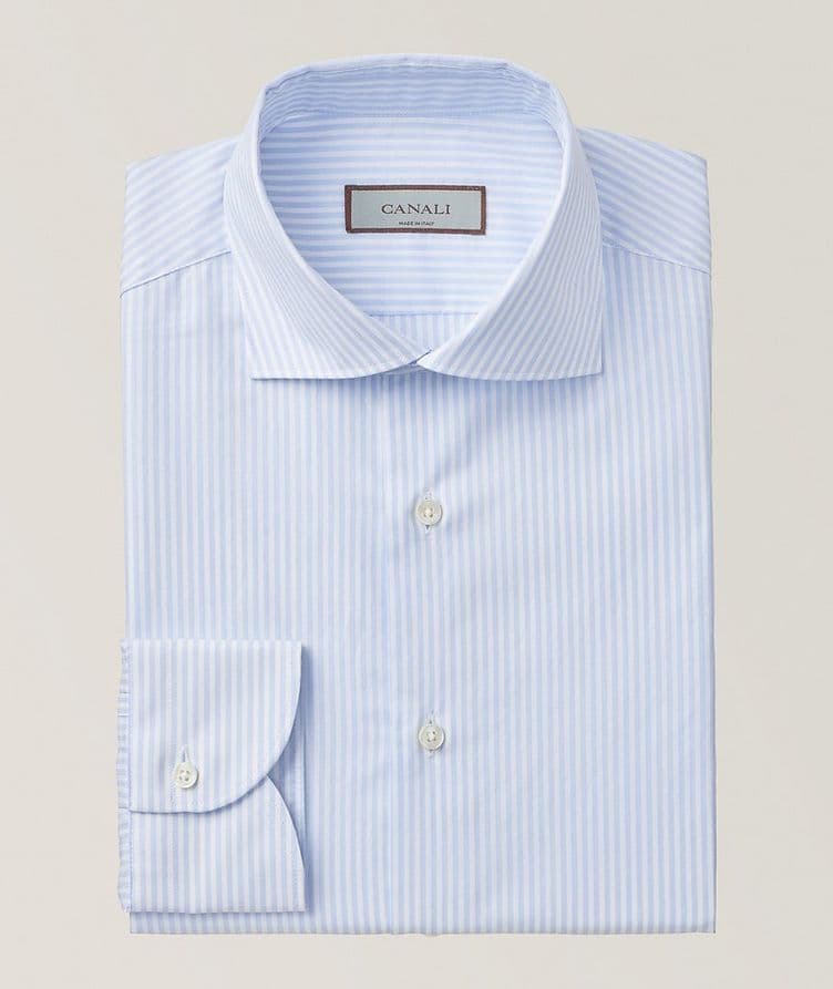 Slim-Fit Striped Dress Shirt image 0