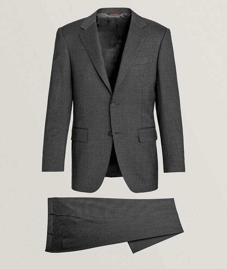 Canali Black Edition Miniature Houndstooth Stretch-Wool Suit