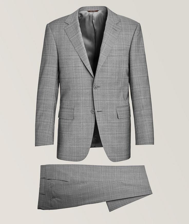 Canali Black Edition Windowpane Stretch-Wool Suit