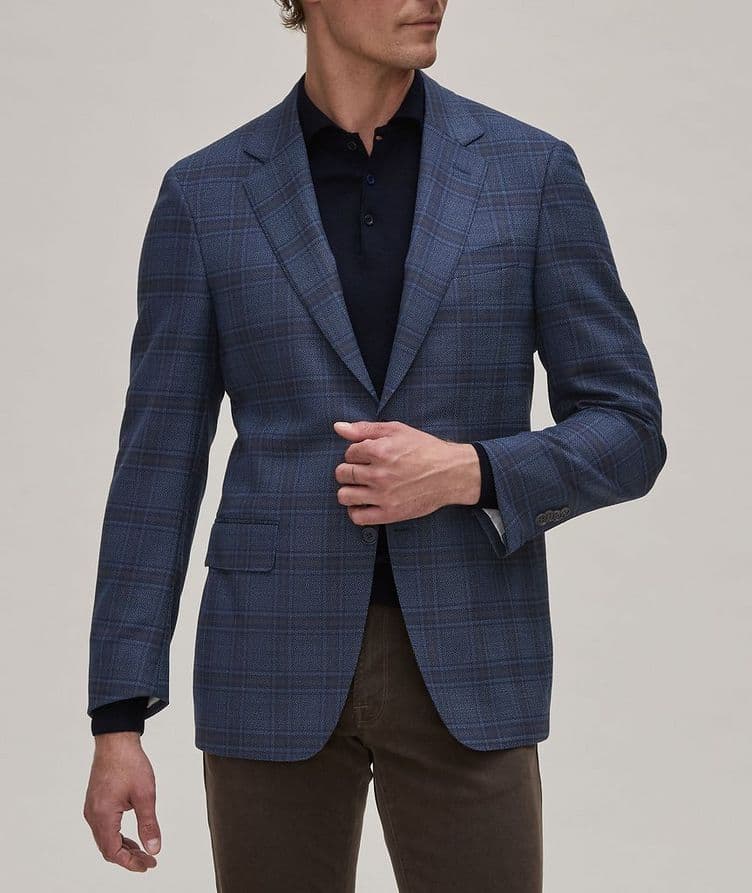 Check Stretch Wool-Blend Sport Jacket image 1