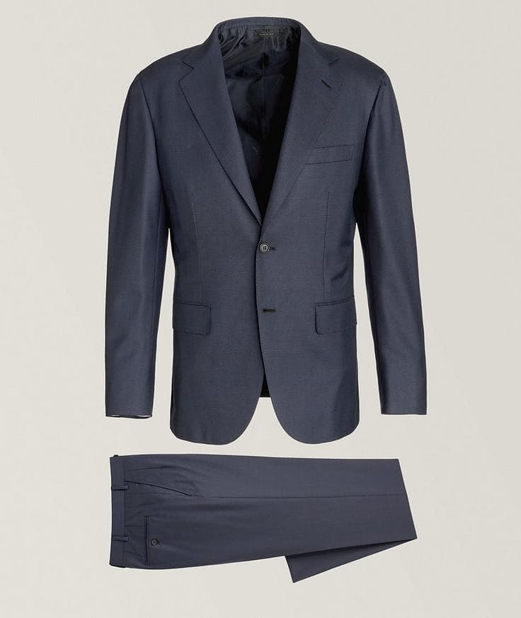 Brioni New Plume Windowpane Wool Suit