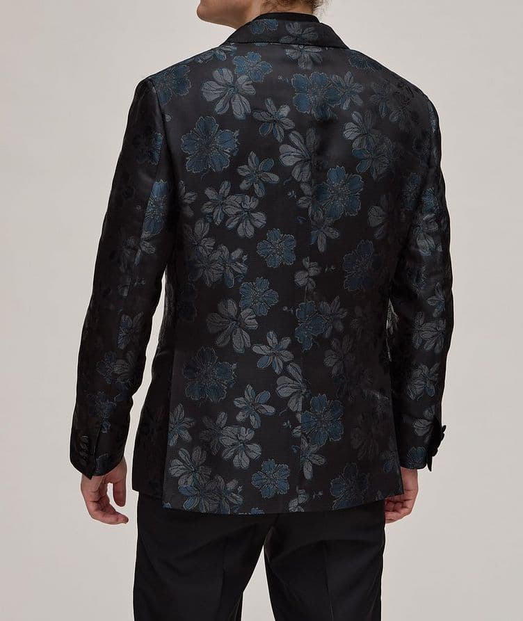 Floral Jacquard Silk Cocktail Jacket image 2