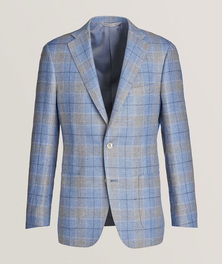 Windowpane Linen-Wool Sport Jacket image 0