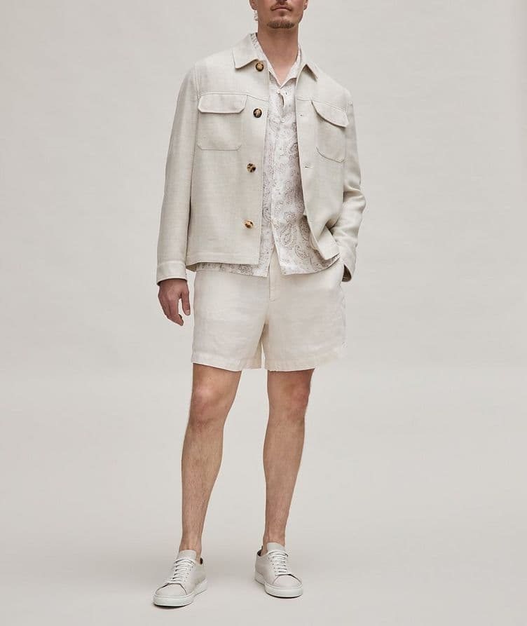 Textured Linen Shorts image 3