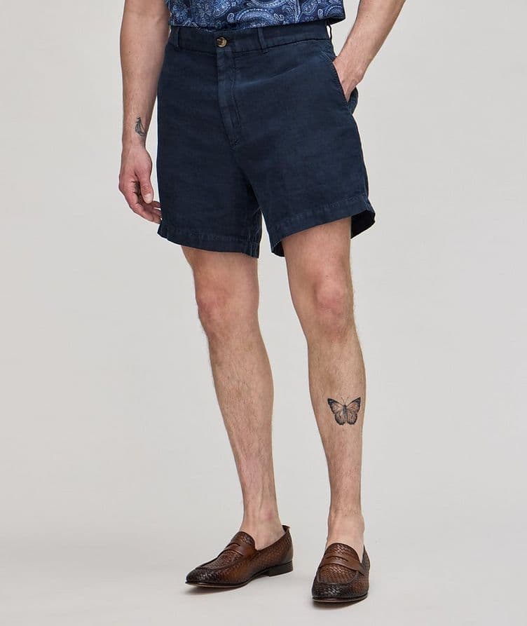 Textured Linen Shorts image 1