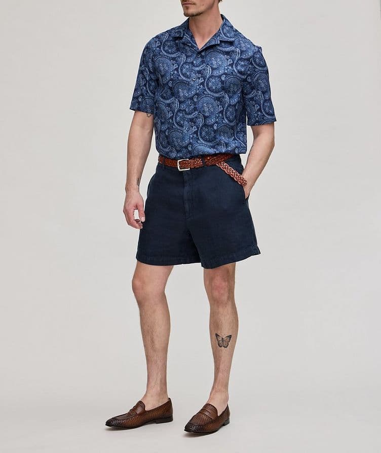 Textured Linen Shorts image 3