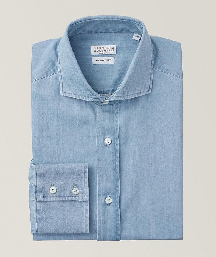 Brunello Cucinelli Cotton Denim Shirt