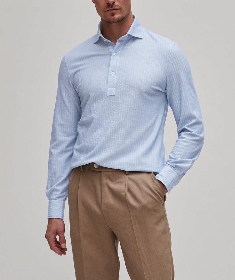 Ribbed Cotton-Silk Polo  image 1