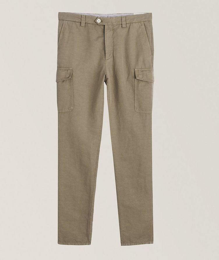 Cotton-Linen Cargo Pants  image 0