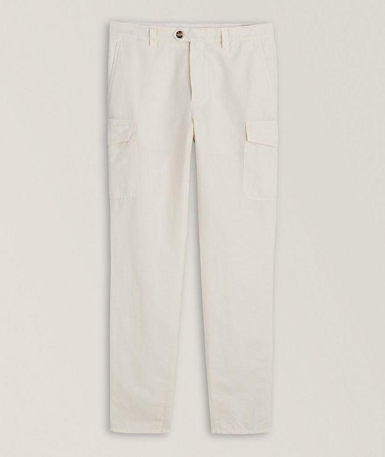 Cotton-Linen Blend Cargo Pants image 0