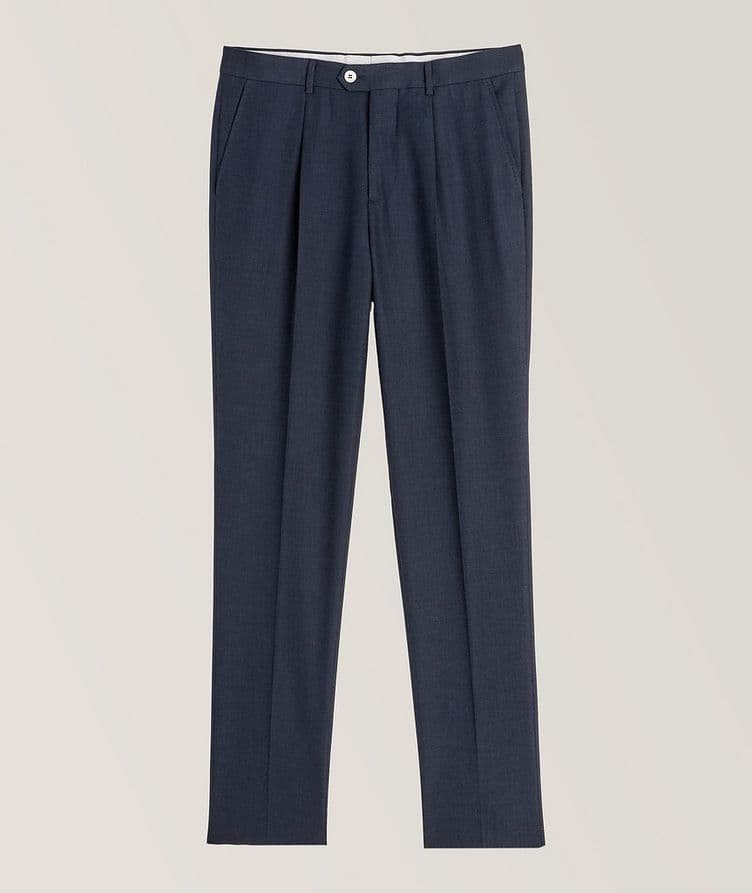 Textured Cotton-Virgin Wool Dress Pants  image 0