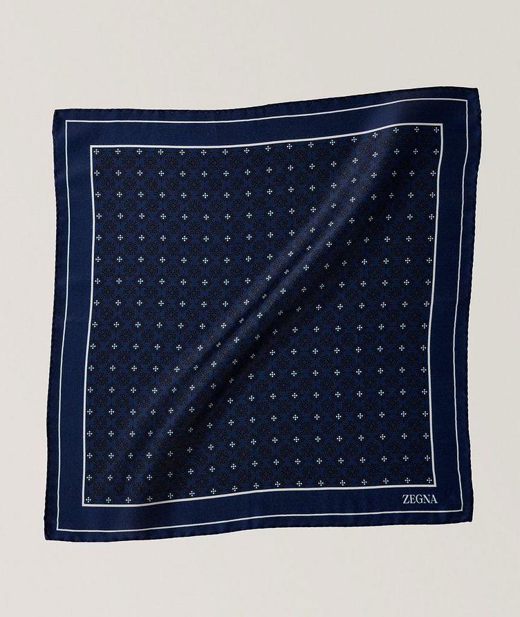 Cento Fili Medallion Silk Pocket Square  image 0