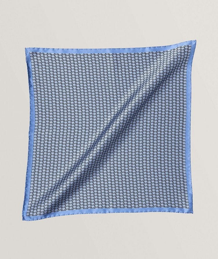 Motif Print Silk Pocket Square image 0