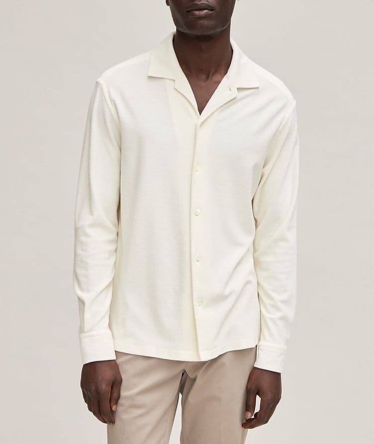 Terry Cotton-Silk Overshirt image 1