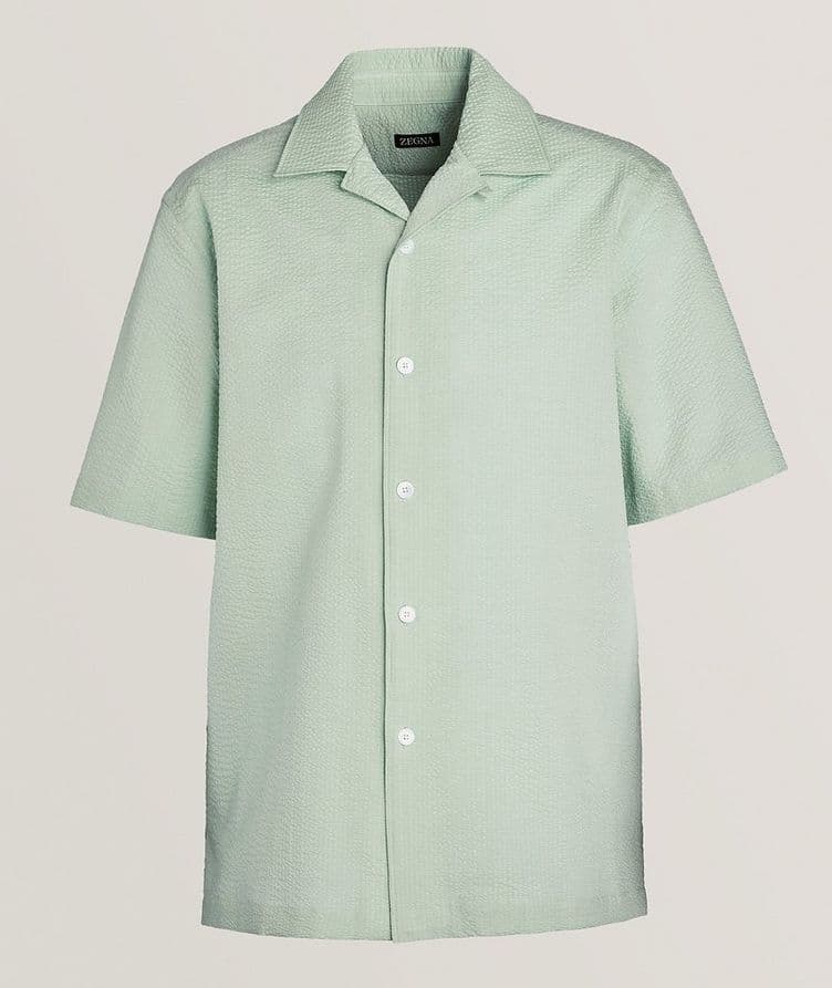 Textured Pure Cotton Camp Shirt image 0