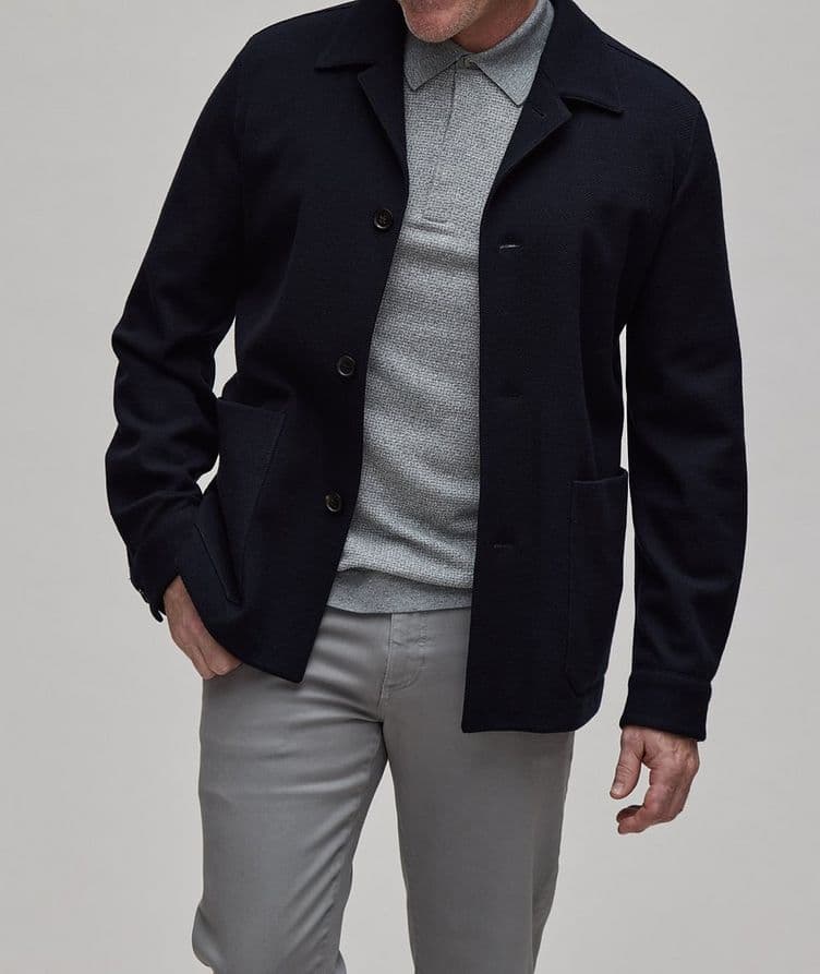 Jersey Wool-Cotton Chore Jacket image 1