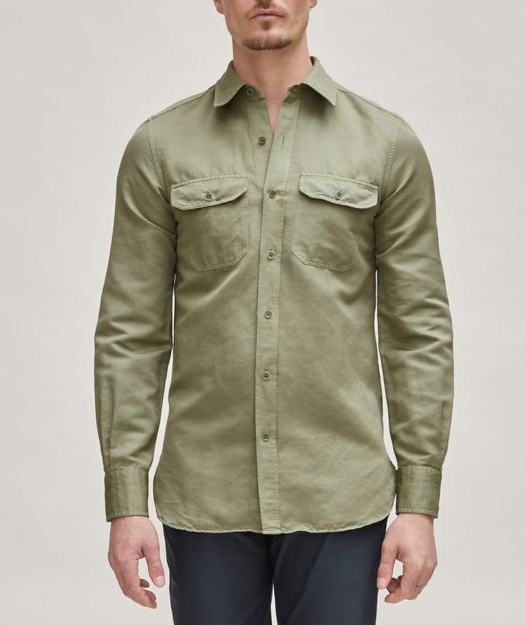 Cotton-Linen Gabardine Leisure Shirt image 1