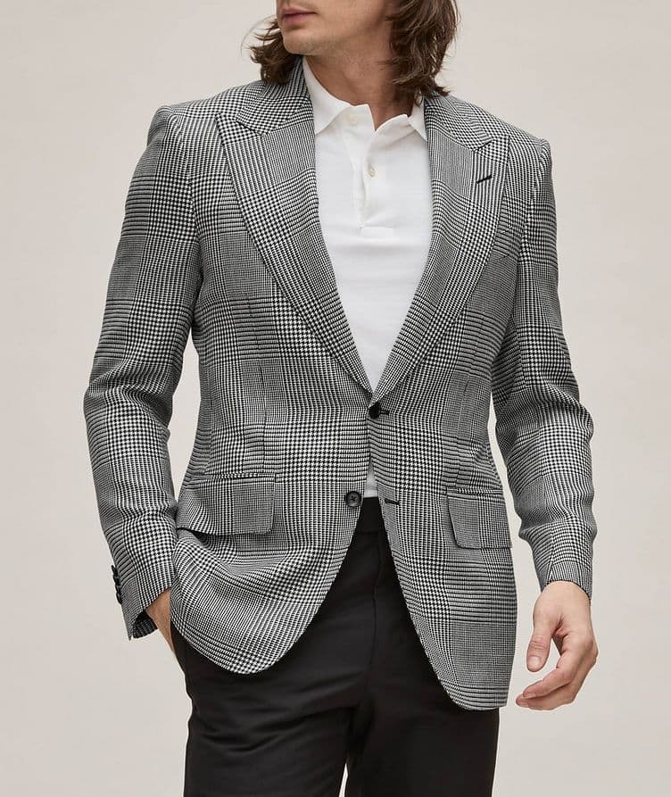 Atticus Prince Of Wales Wool, Silk & Linen Sport Jacket image 1