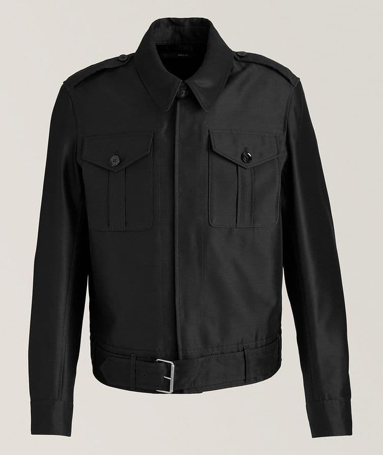 Wool-Silk Faille Battle Jacket image 0