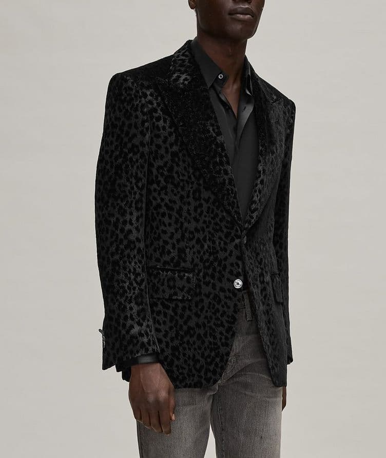 Atticus Velvet Leopard Tuxedo Jacket  image 1