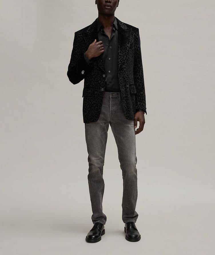 Atticus Velvet Leopard Tuxedo Jacket  image 4