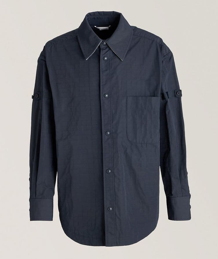 Tonal Gridded Overshirt  image 0