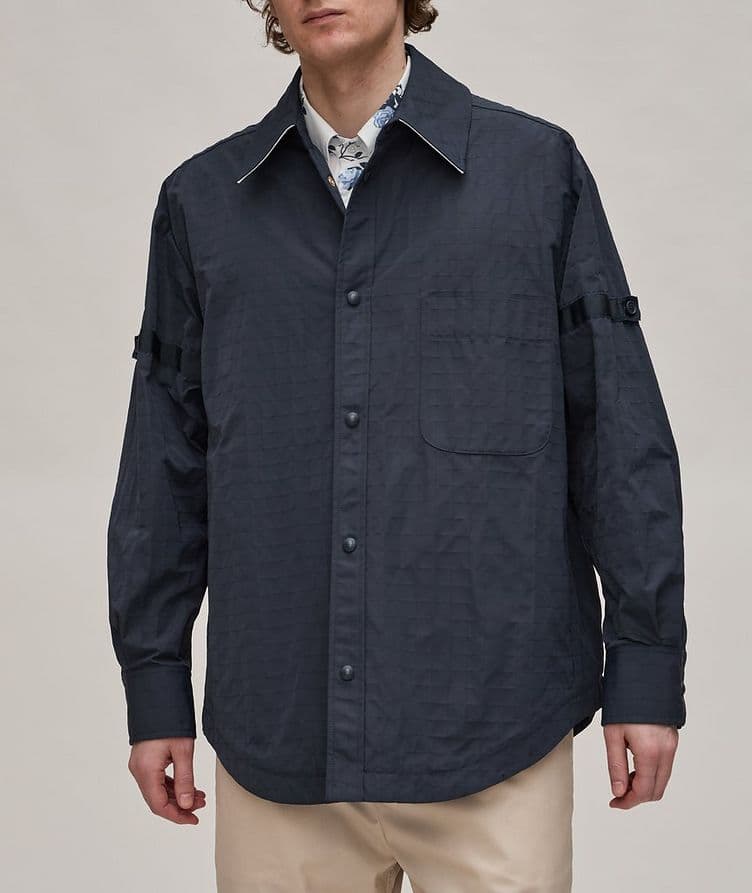 Tonal Gridded Overshirt  image 1