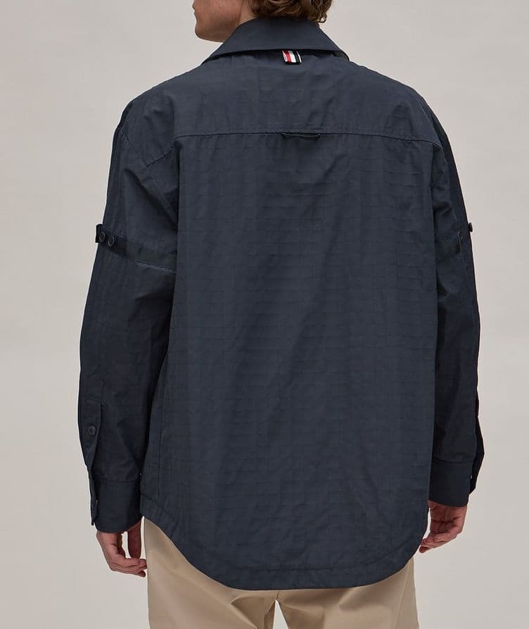 Tonal Gridded Overshirt  image 2