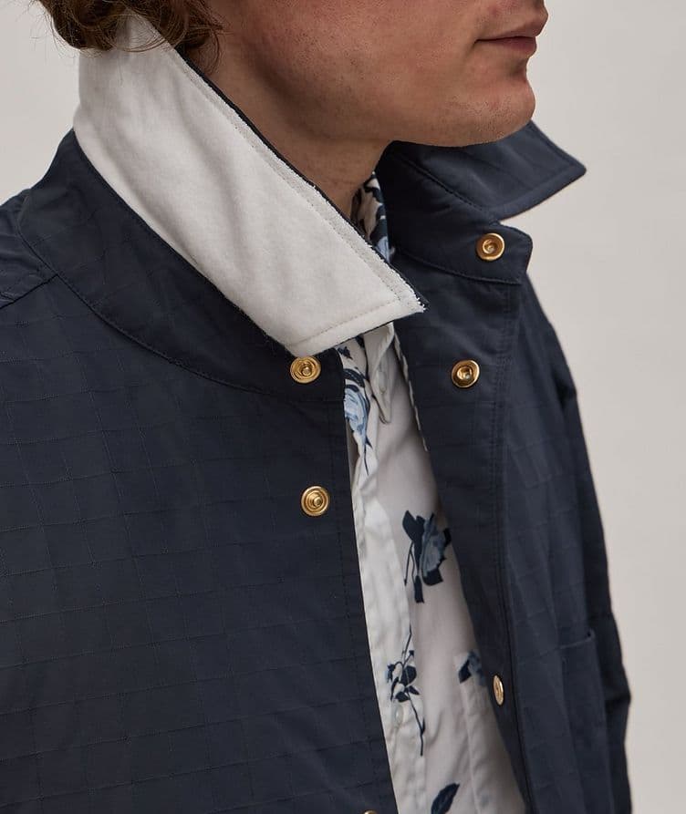 Tonal Gridded Overshirt  image 3