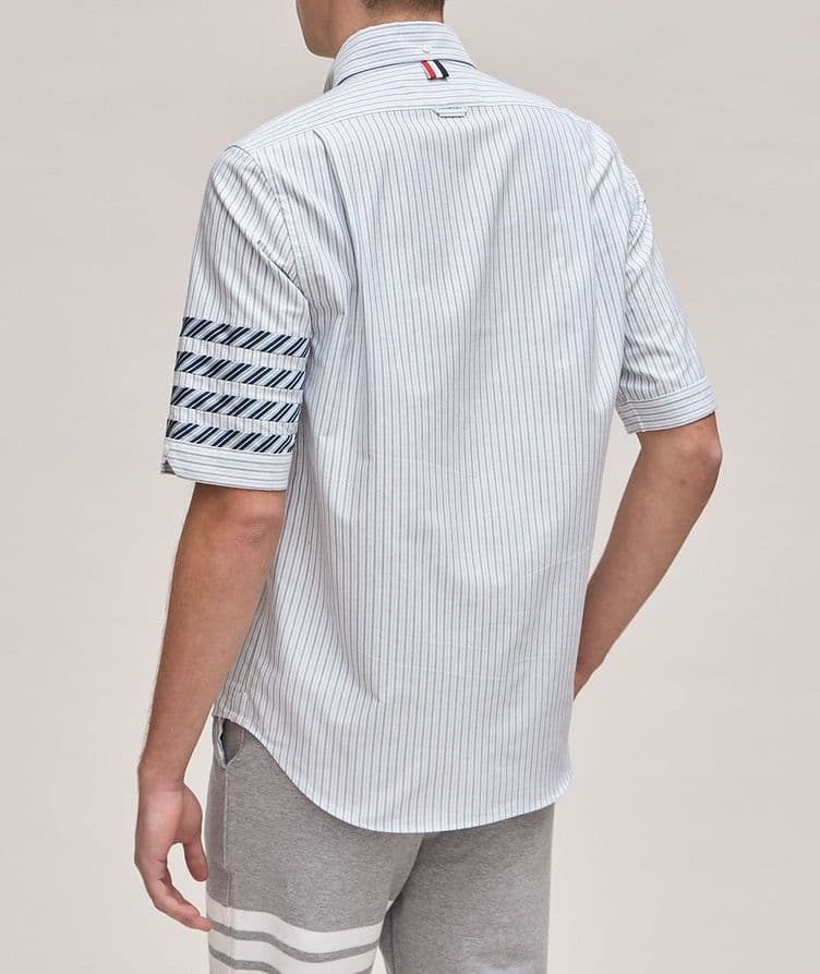 Striped Linen-Blend Button-Down Collar Sport Shirt image 2