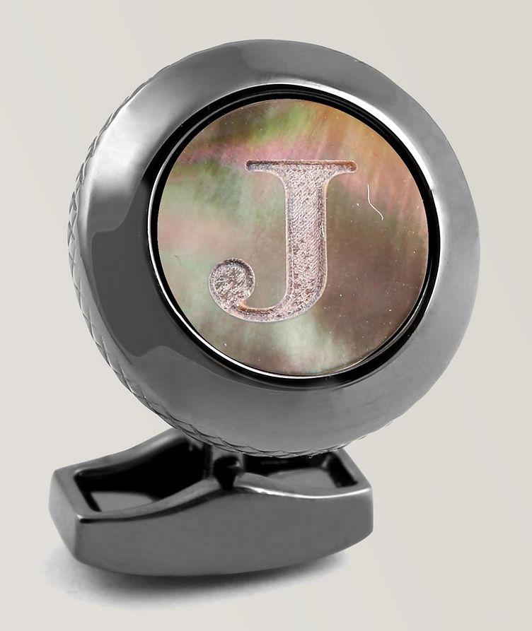 'J' Engraved Personal Letter Cufflink image 0