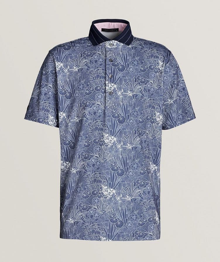 Floral Technical Fabric Polo image 0