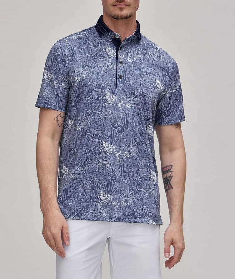 Floral Technical Fabric Polo image 1