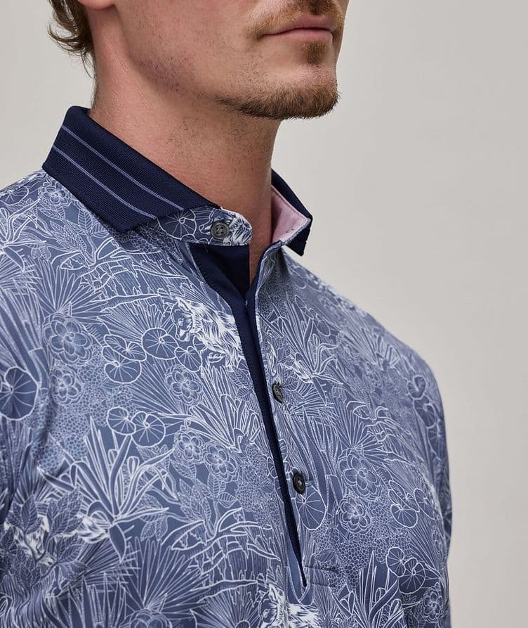 Floral Technical Fabric Polo image 3