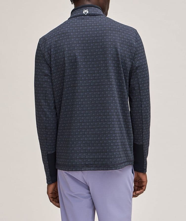 Monogram Jacquard Quarter-Zip Sweater image 2