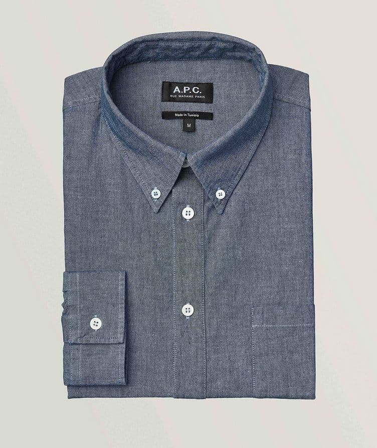 Chemise décontractée en toile chambray image 0