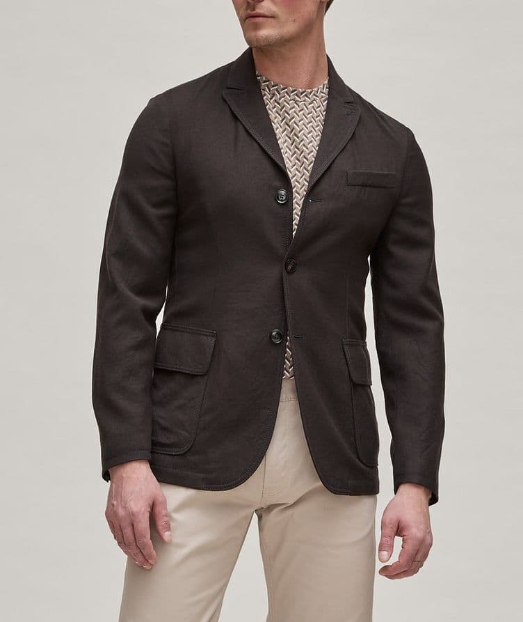 Crinkle Virgin Wool Flannel Sport Jacket image 1