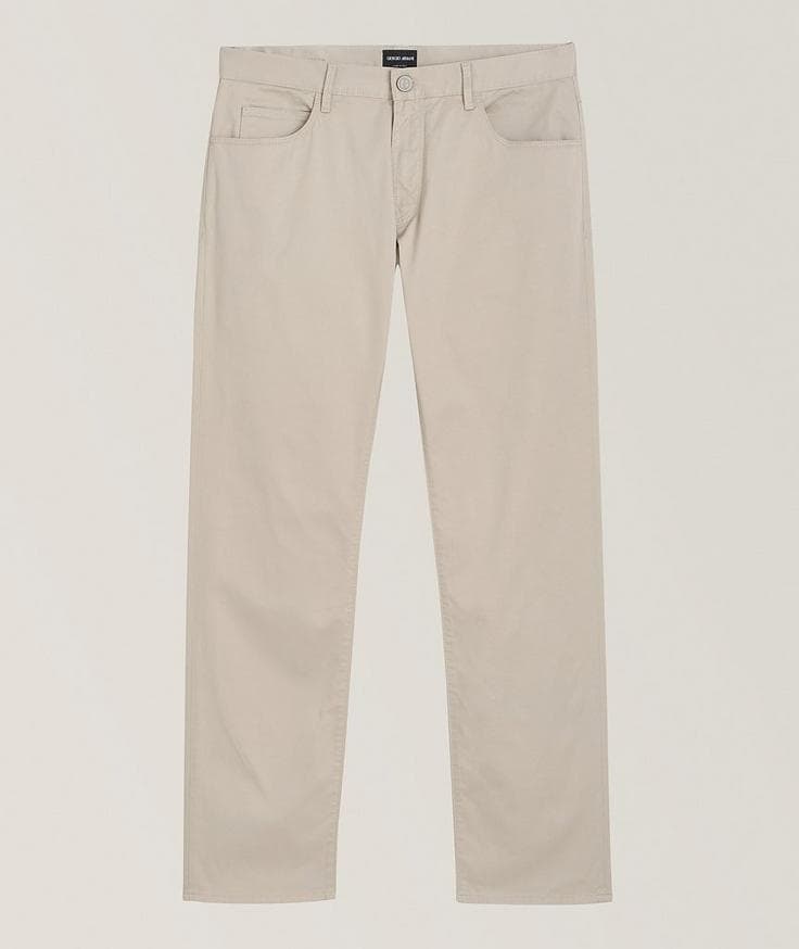 Giorgio Armani Five-Pocket Stretch-Cotton Jeans 