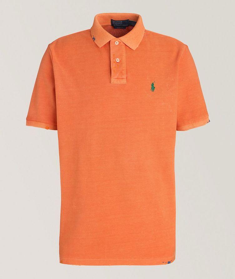 Distressed & Asymmetrically Stitched Cotton Polo  image 0