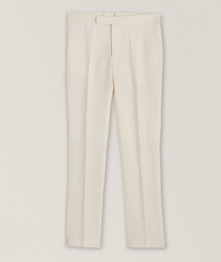 Pleated Linen Pants image 0