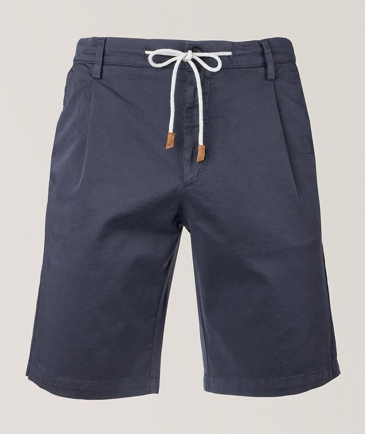 Drawstring Stretch-Cotton Shorts image 0