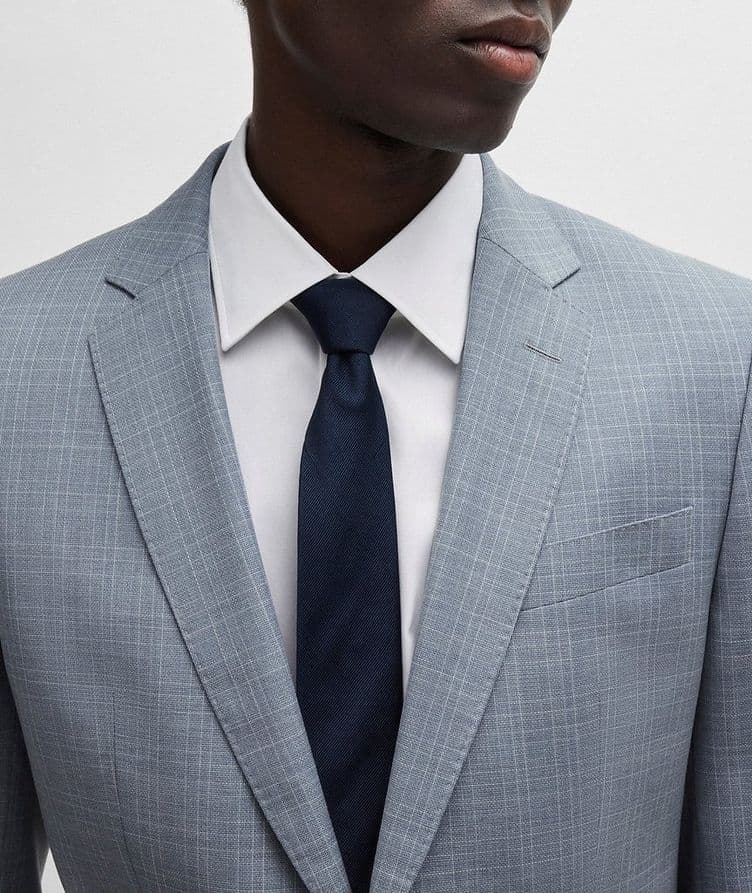 Checked Virgin Wool Serge Suit image 6