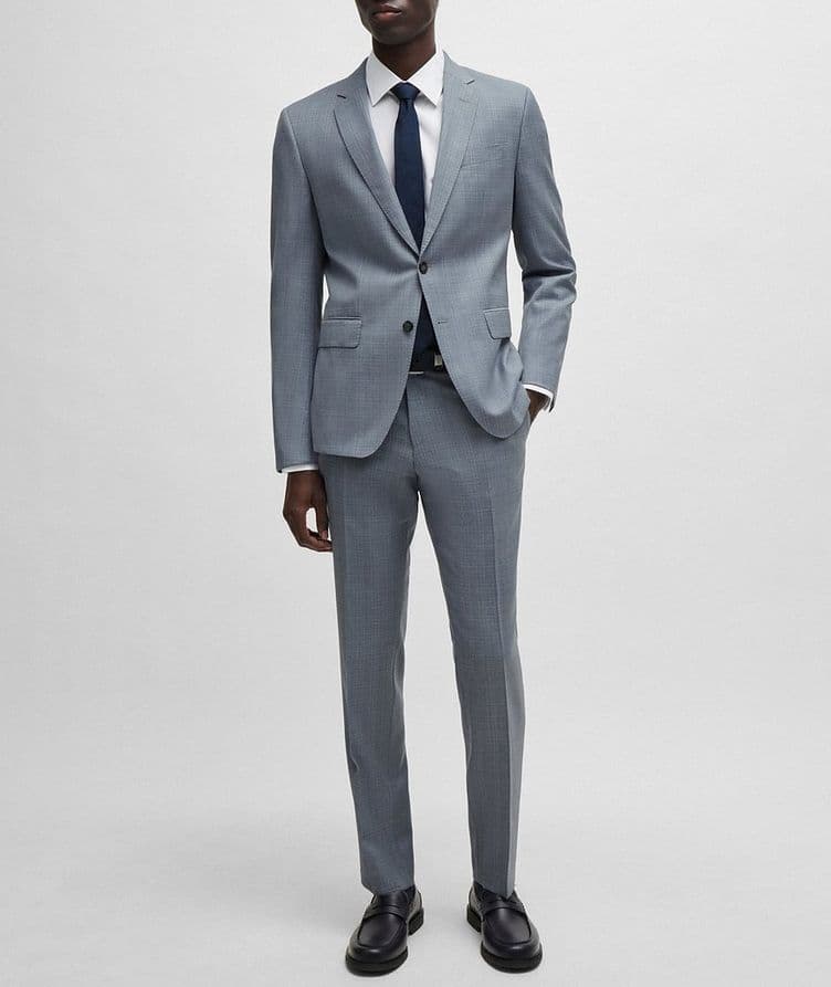 Checked Virgin Wool Serge Suit image 7